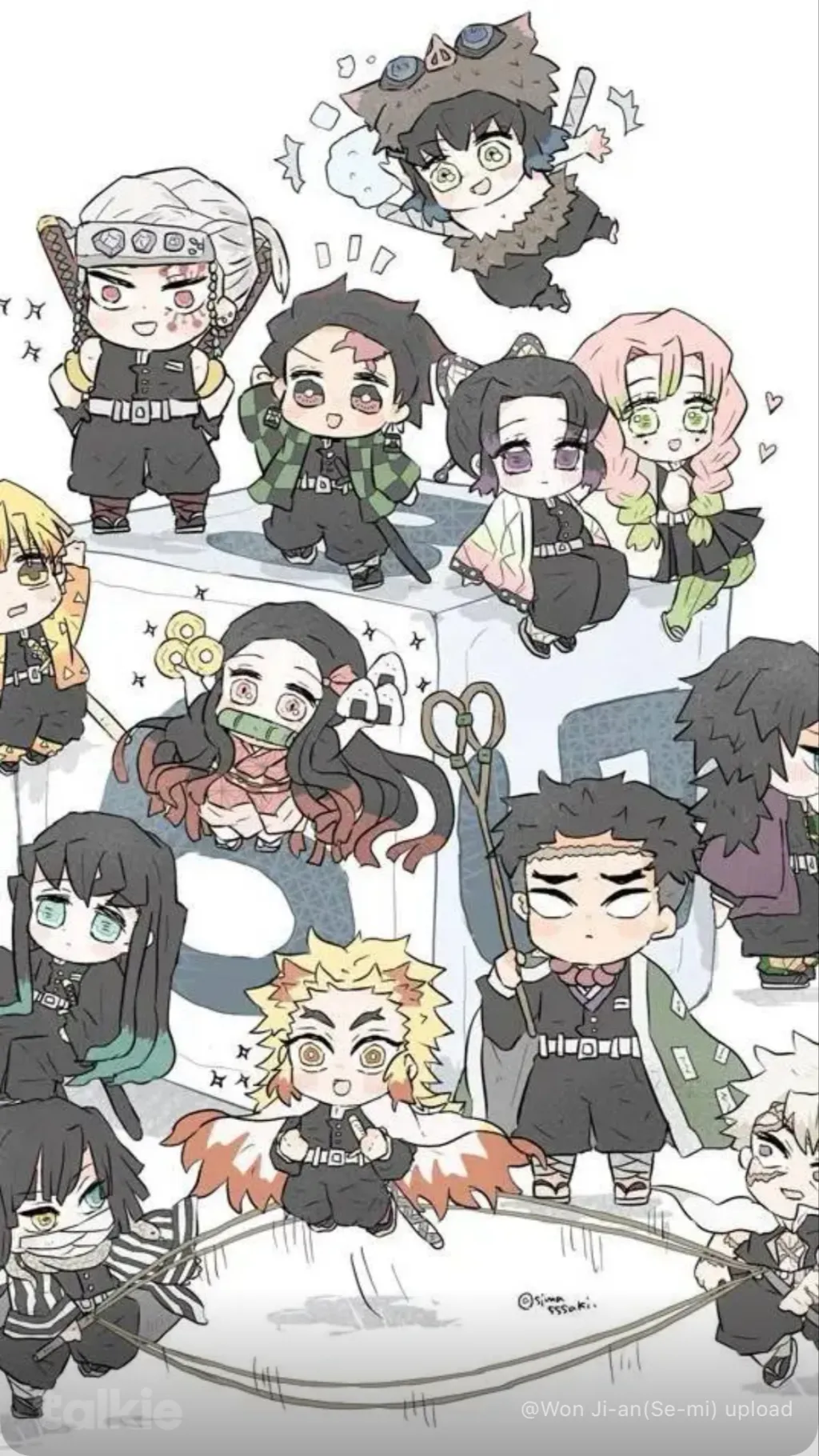 ai character: Kny sleep over background