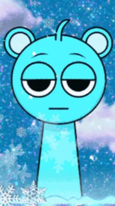 ai character: sky blue background