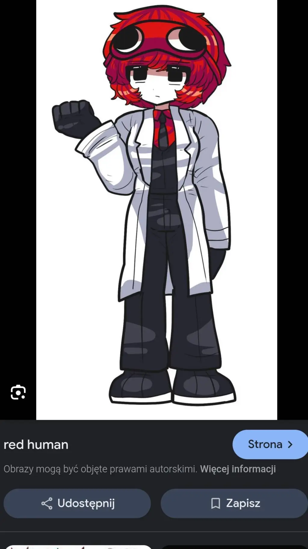 ai character: red rainbowfriends background