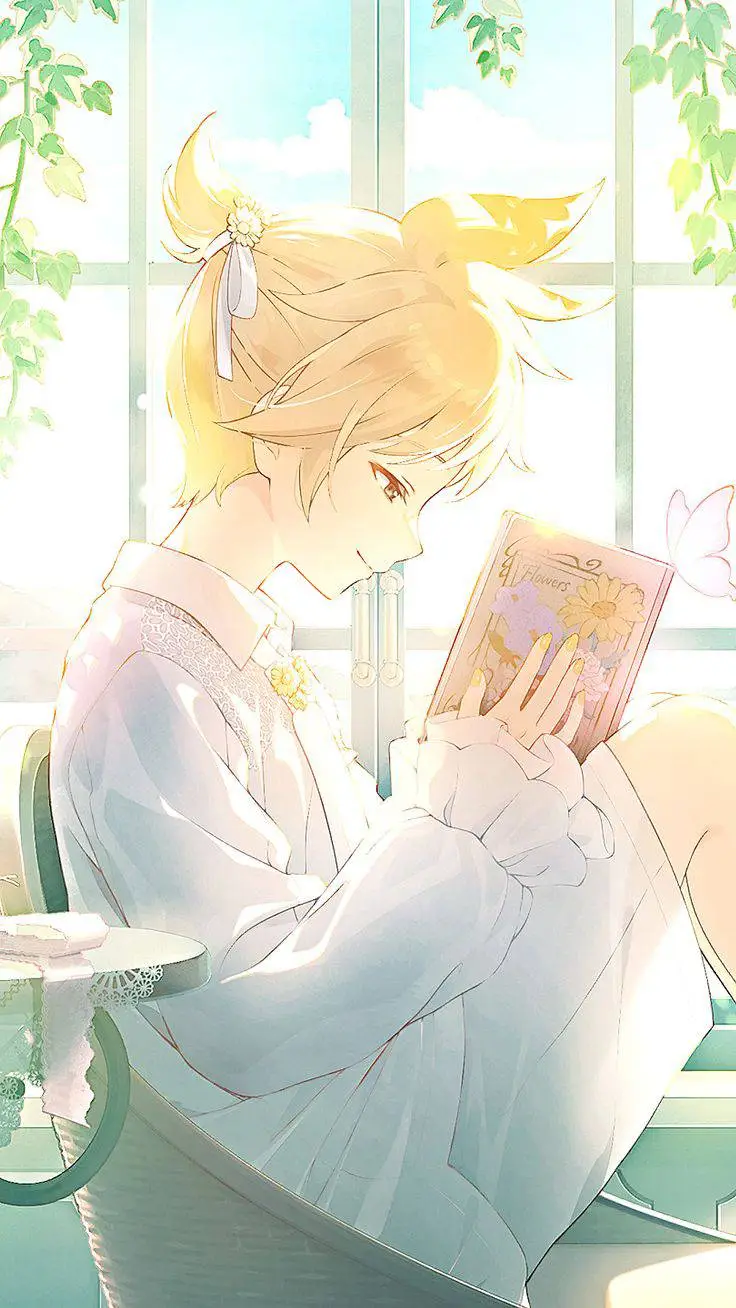 ai character: Len Kagamine  background