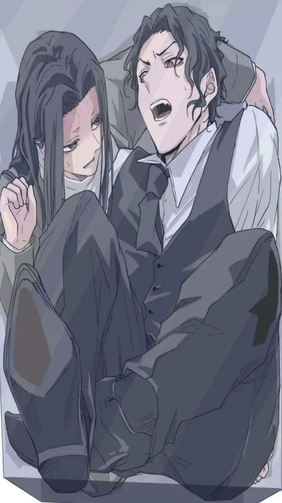 ai character: muzan x kagaya  background