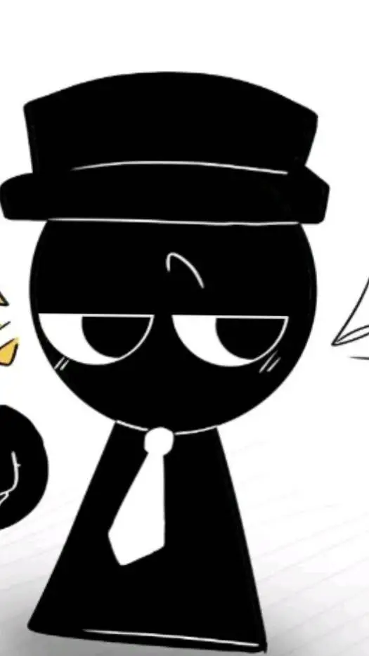 ai character: black sprunki  background
