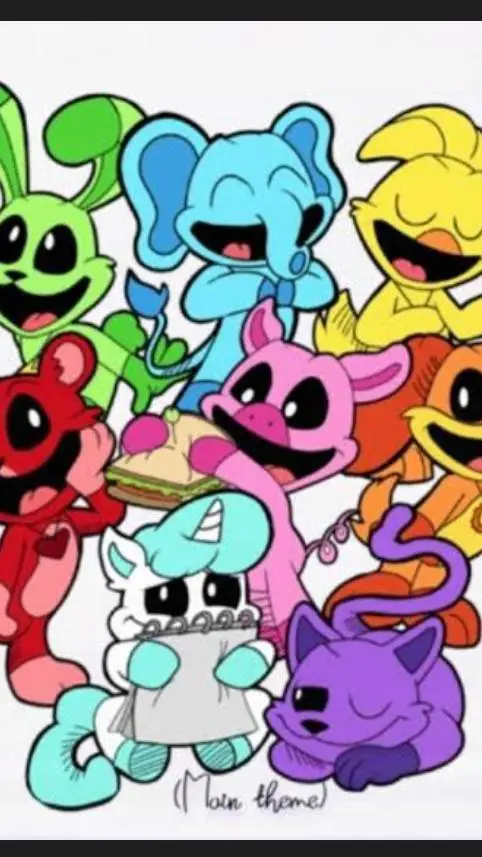 ai character: smiling critters  background