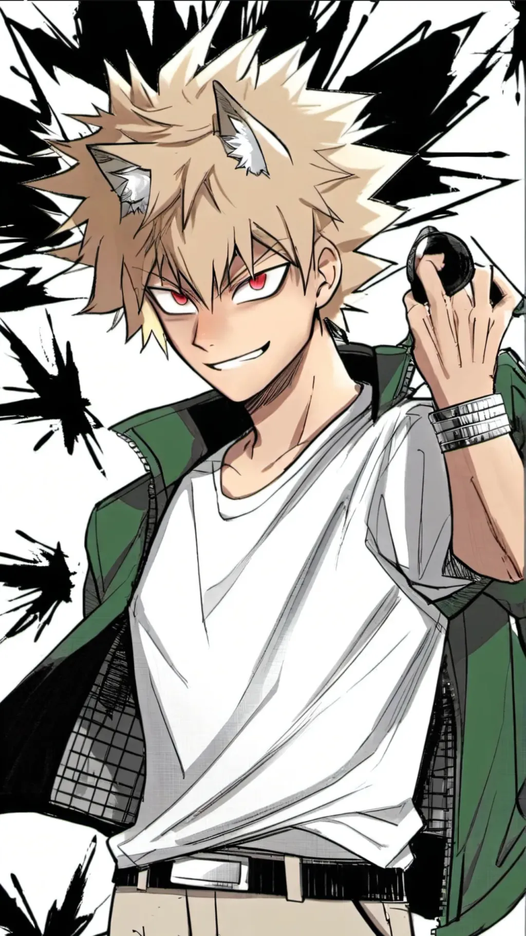 ai character: Wolf bakugo  background