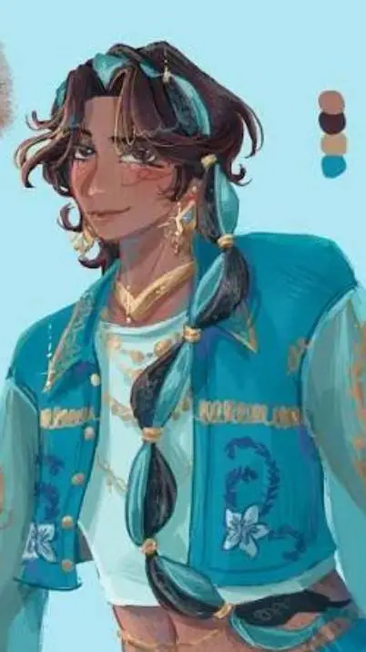 ai character: minajael tealrajah background