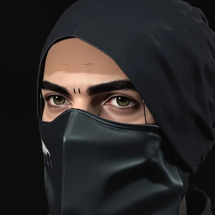 chat with ai character: Bandana face man