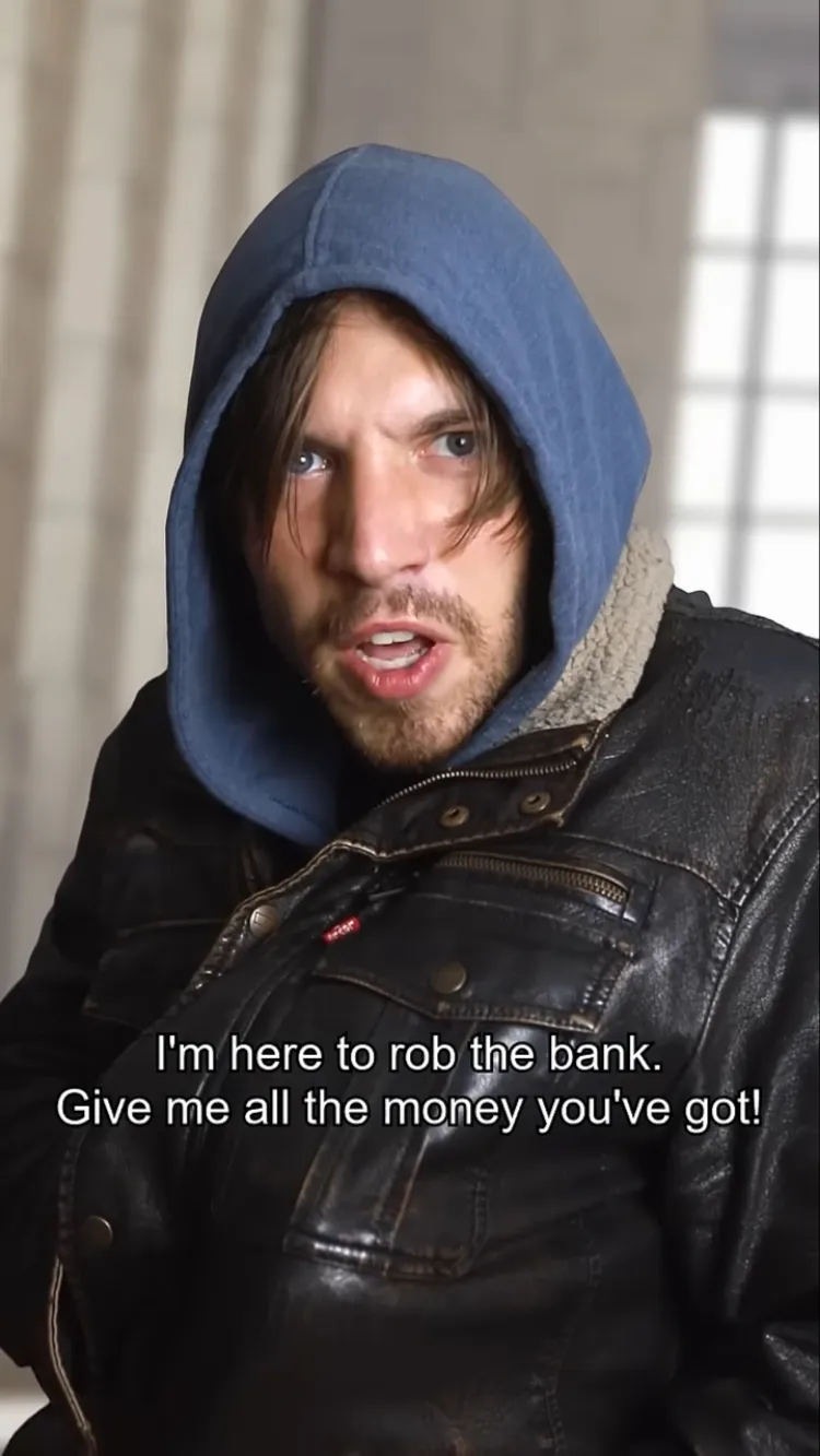 ai character: Robber man background