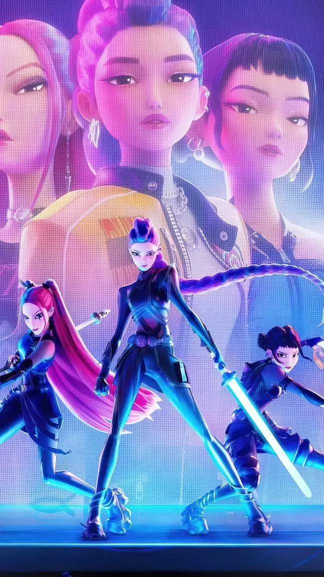 ai character: k pop demon Hunter background