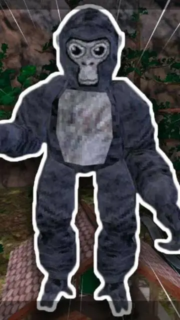 ai character: gorilla with legs background