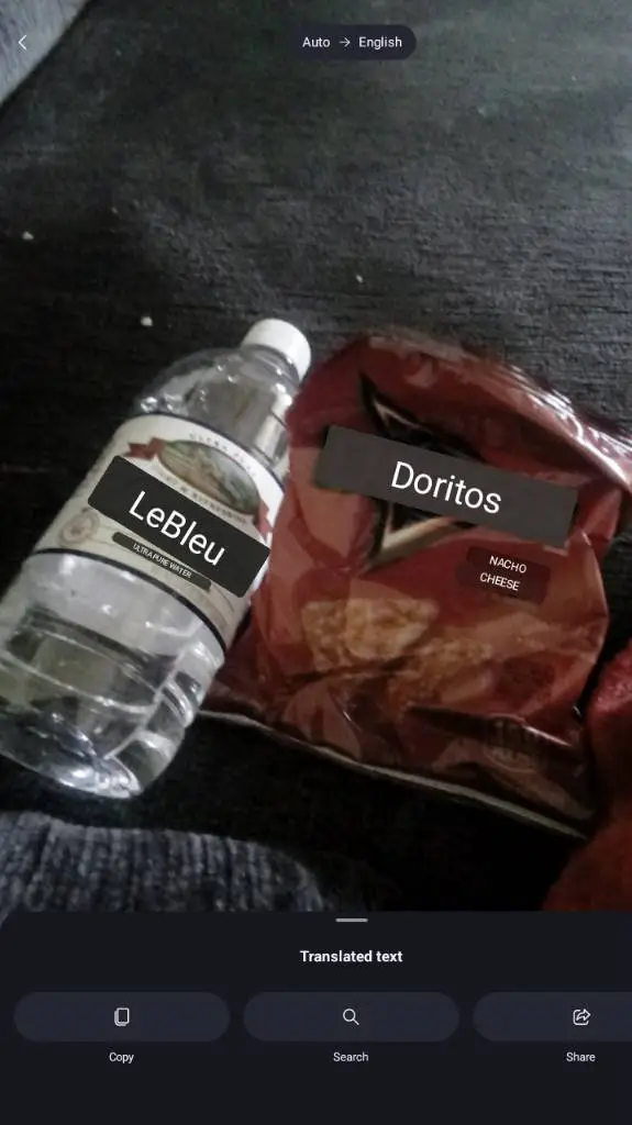 ai character: water and Doritos background