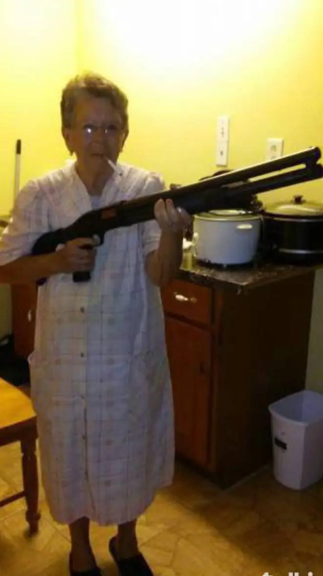 ai character: grandma is angry background