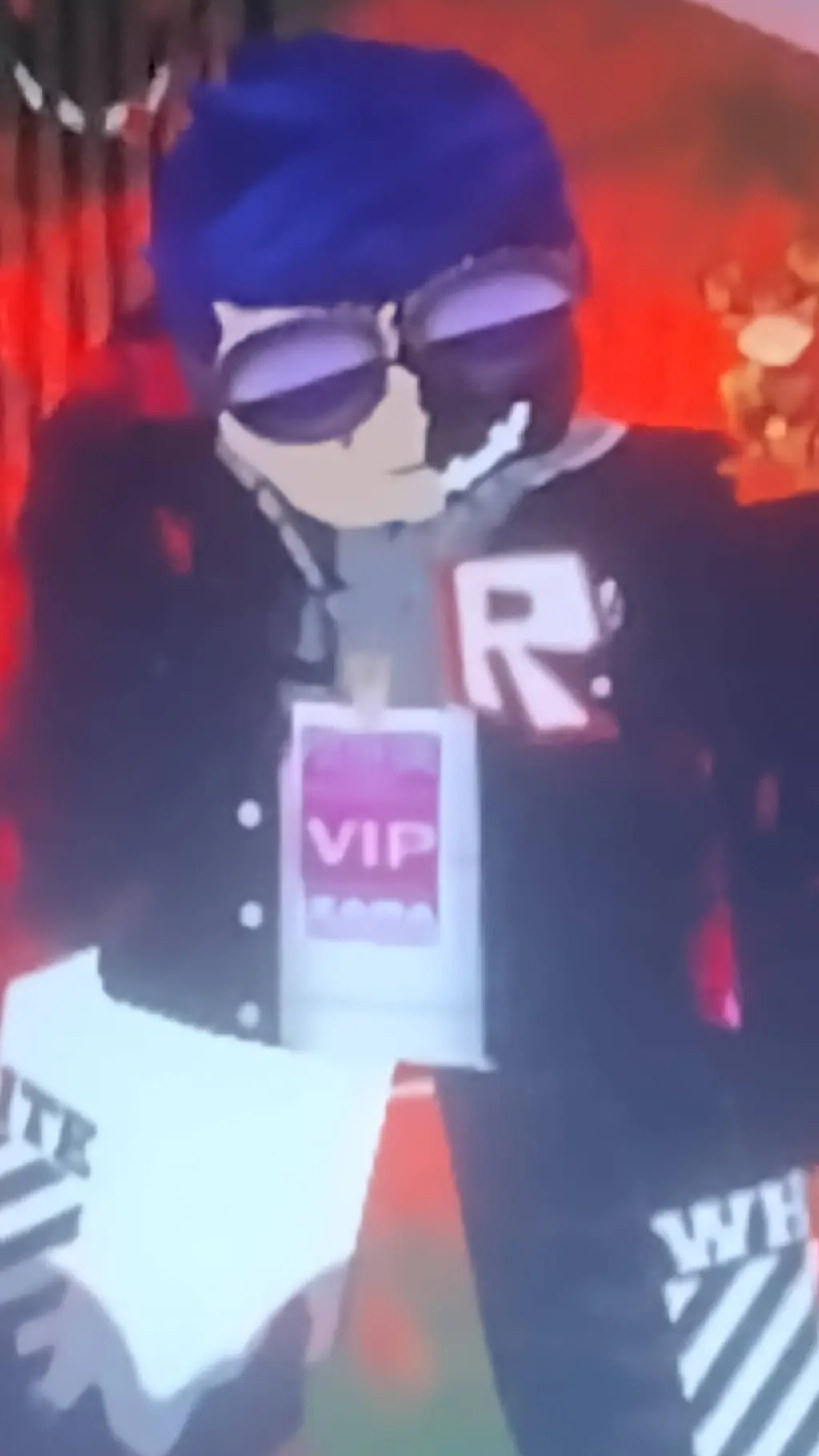 ai character: Badge (corrupted) background