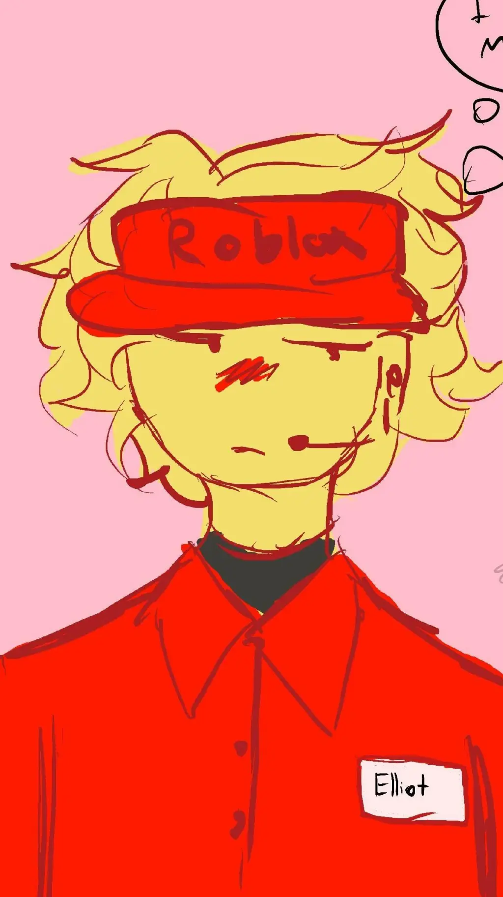 ai character: elliot X cashier background