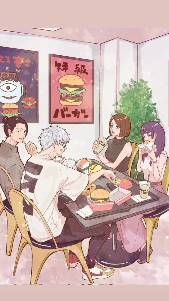 ai character: la cena de cuatro background