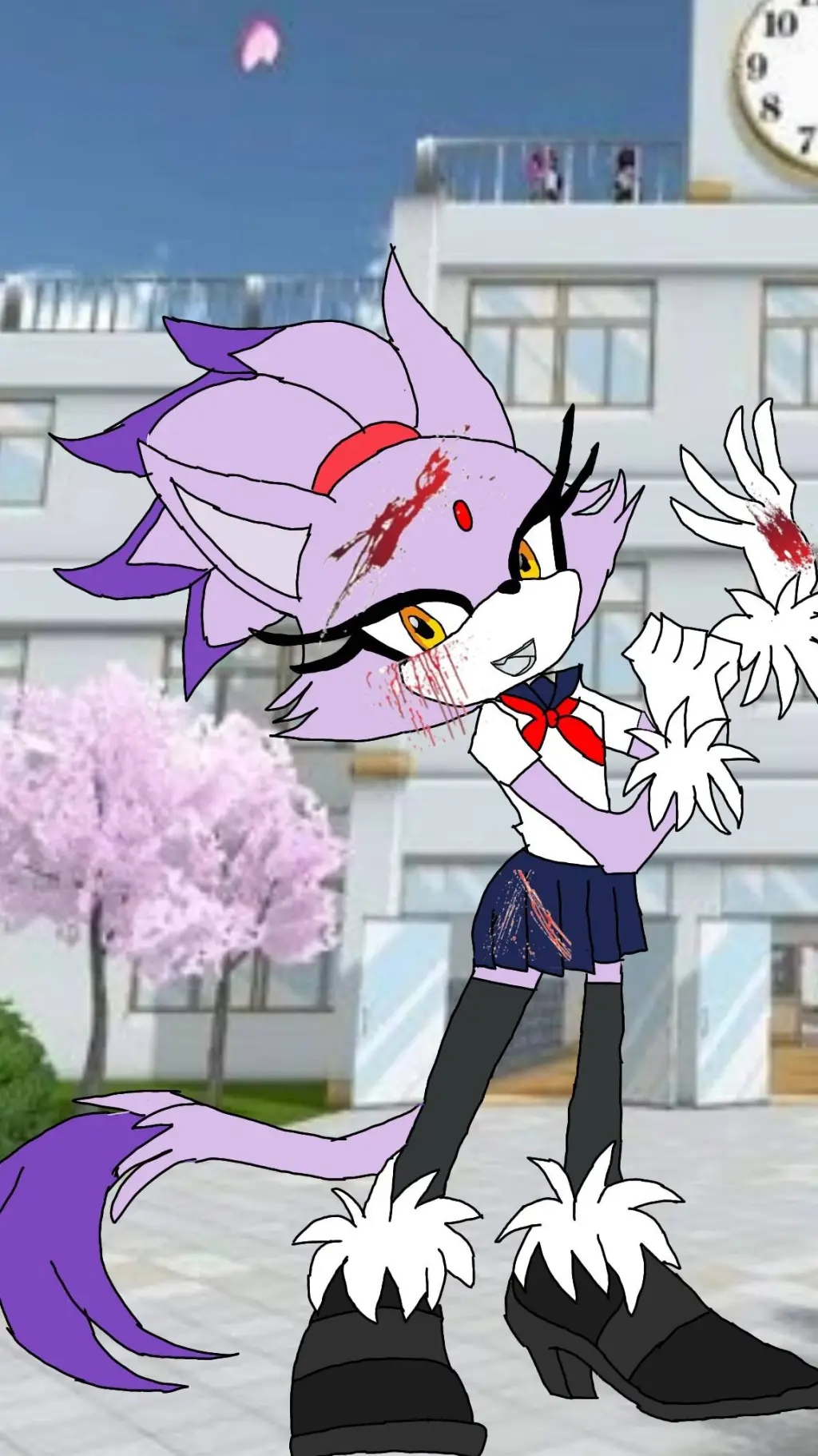 ai character: yandere blaze  background
