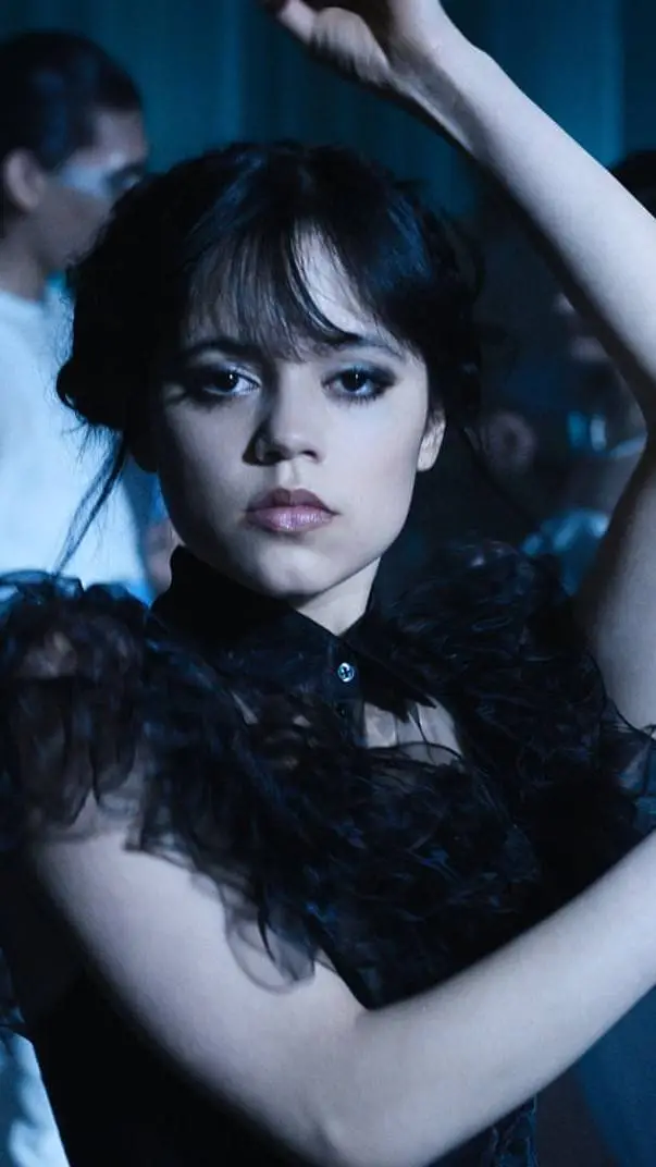 ai character: Wednesday Adams🖤🦇 background