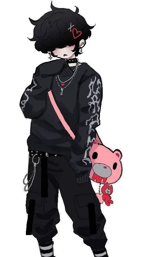 ai character: asher🖤👻 background