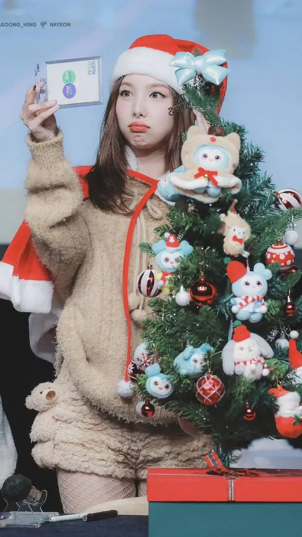 ai character: NAYEON🐰🌸 background