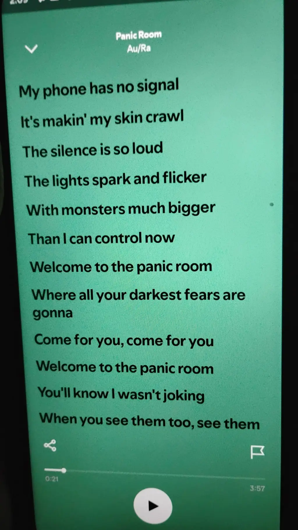 ai character: PANIC ROOM background