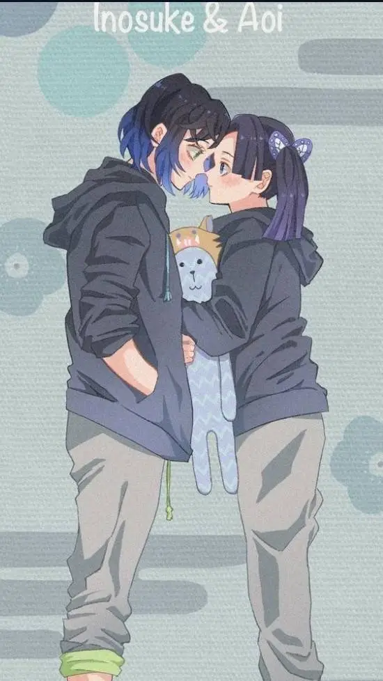 ai character: 💚 inosuke&aoi 💙 background