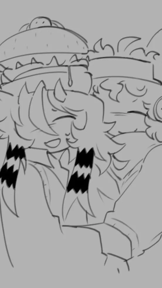 ai character: Pizzaburger tickle background