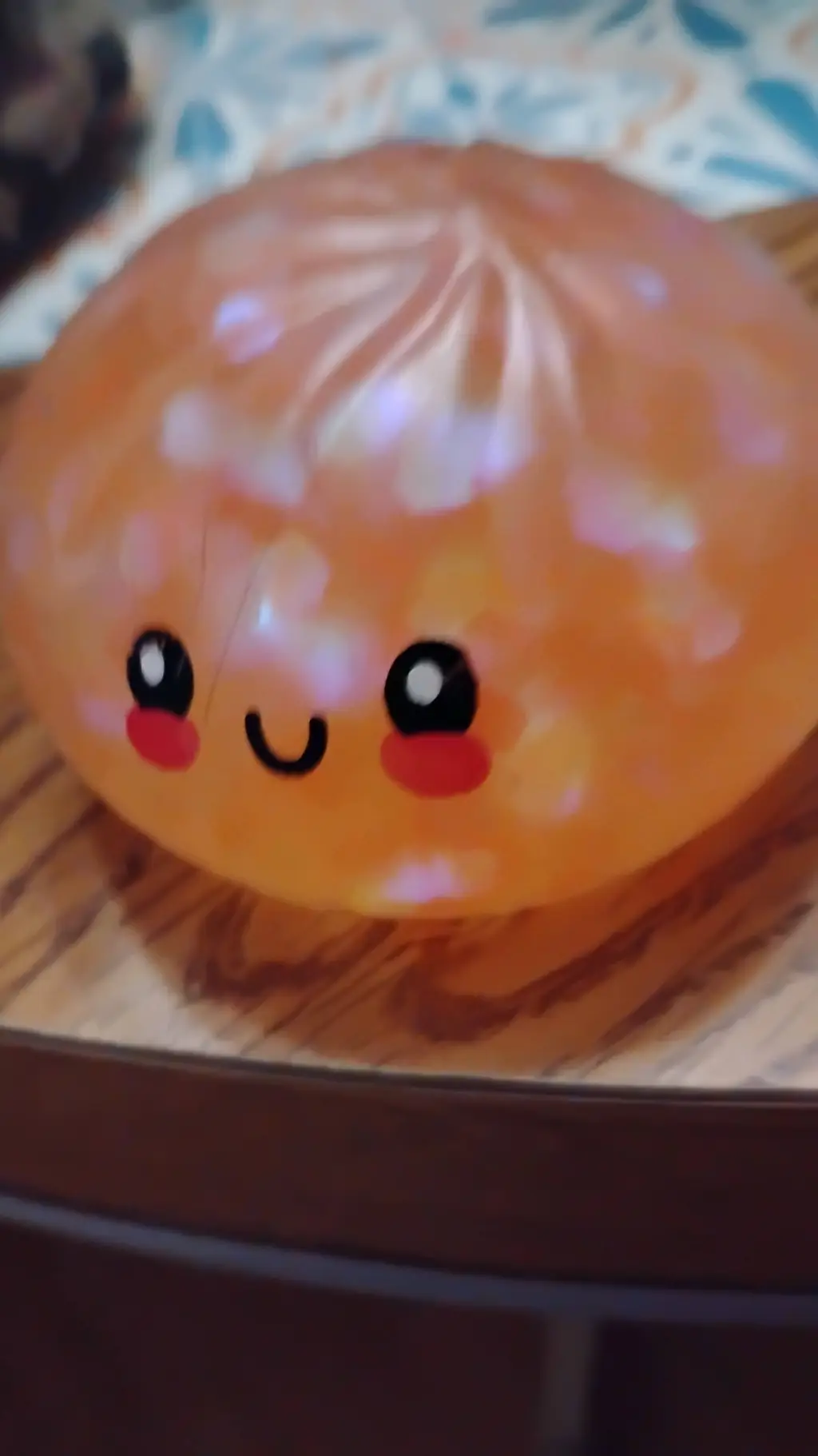 ai character: dumpling orange background