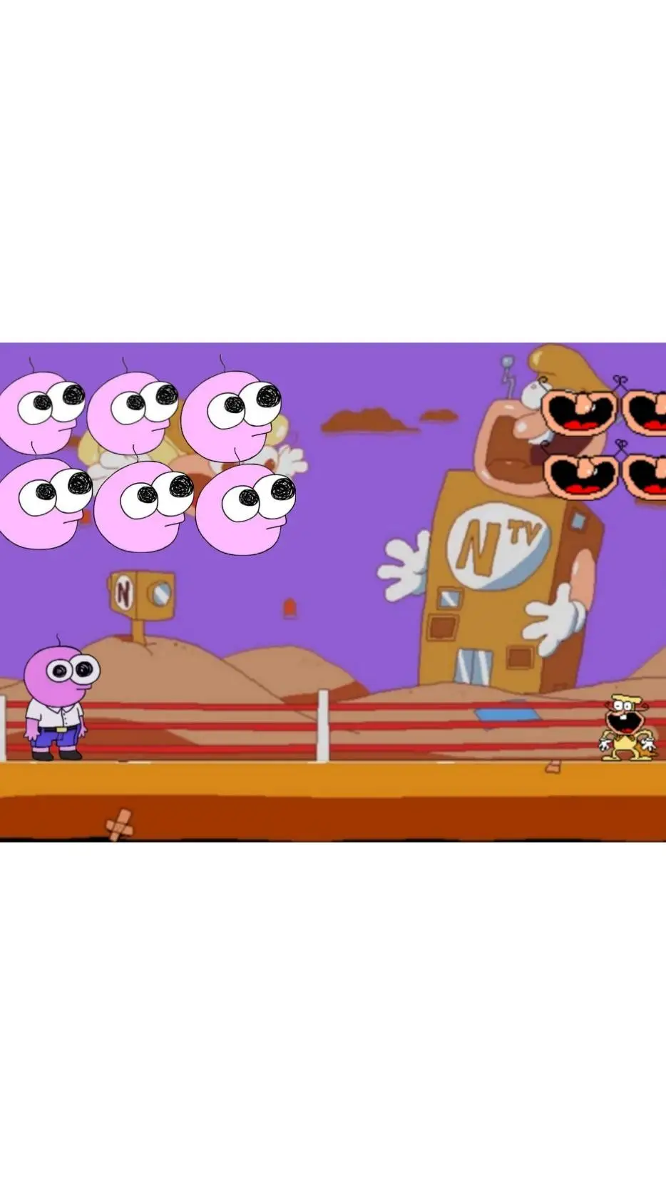 ai character: Pim vs the noise  background