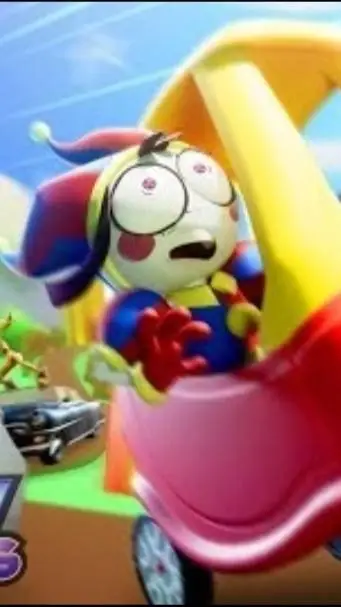 ai character: Pomni and Cole  background