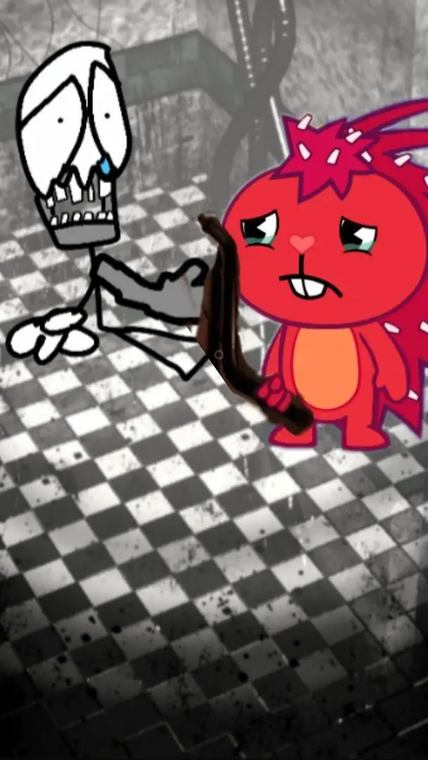 ai character: goodbye Flaky  background