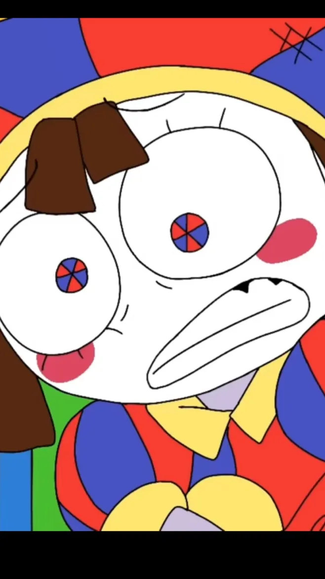 ai character: Pomni feel weird￼ background