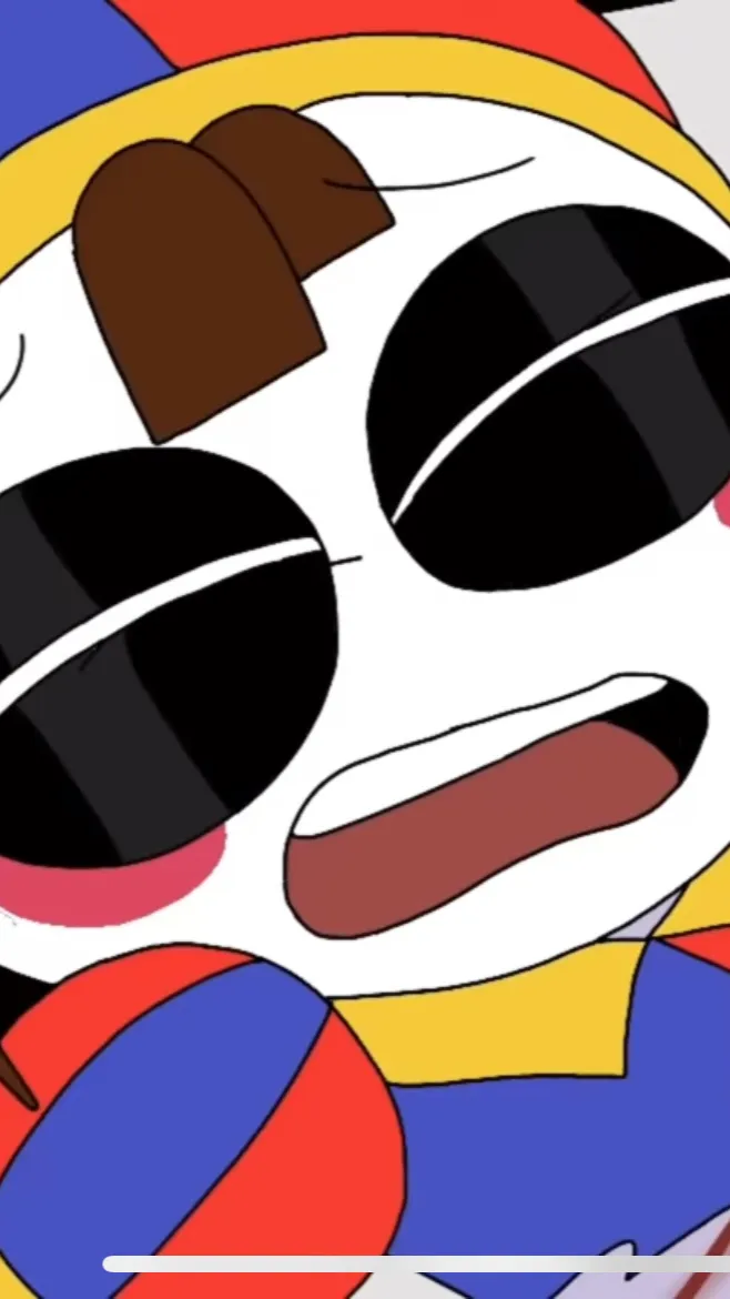 ai character: Pomni very hurt ￼ background