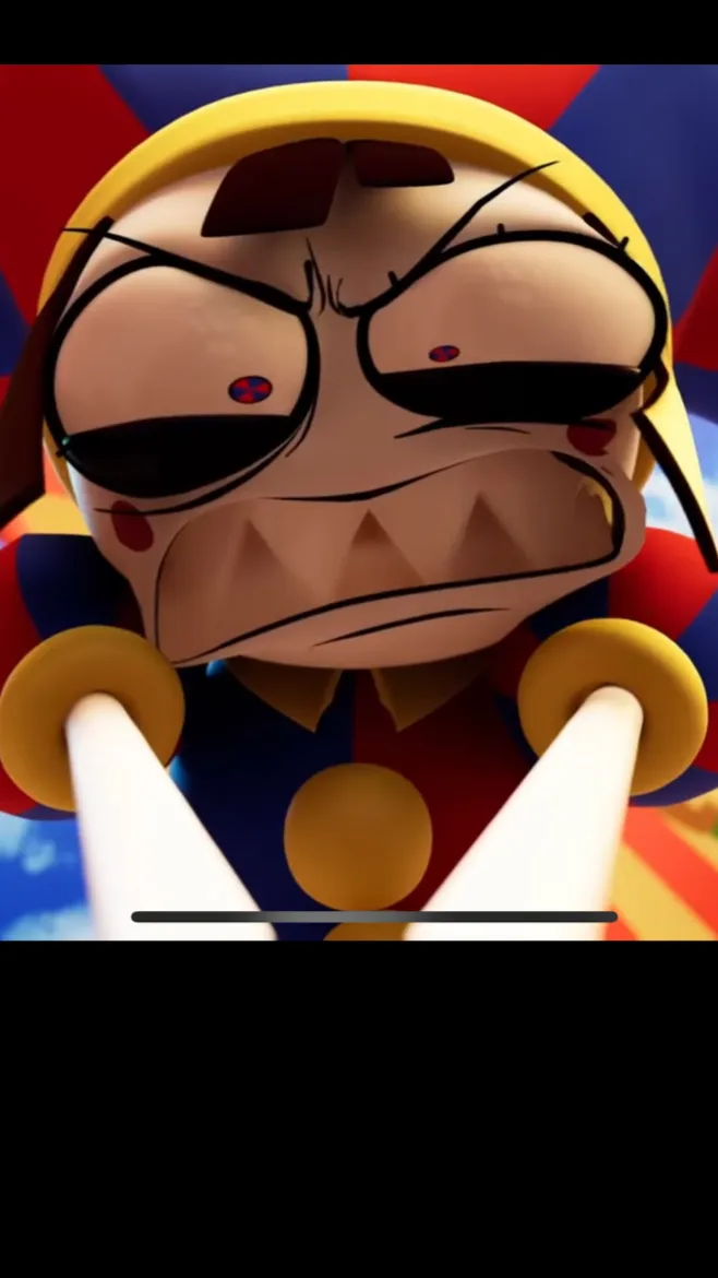 ai character: Pomni crazy ￼ background