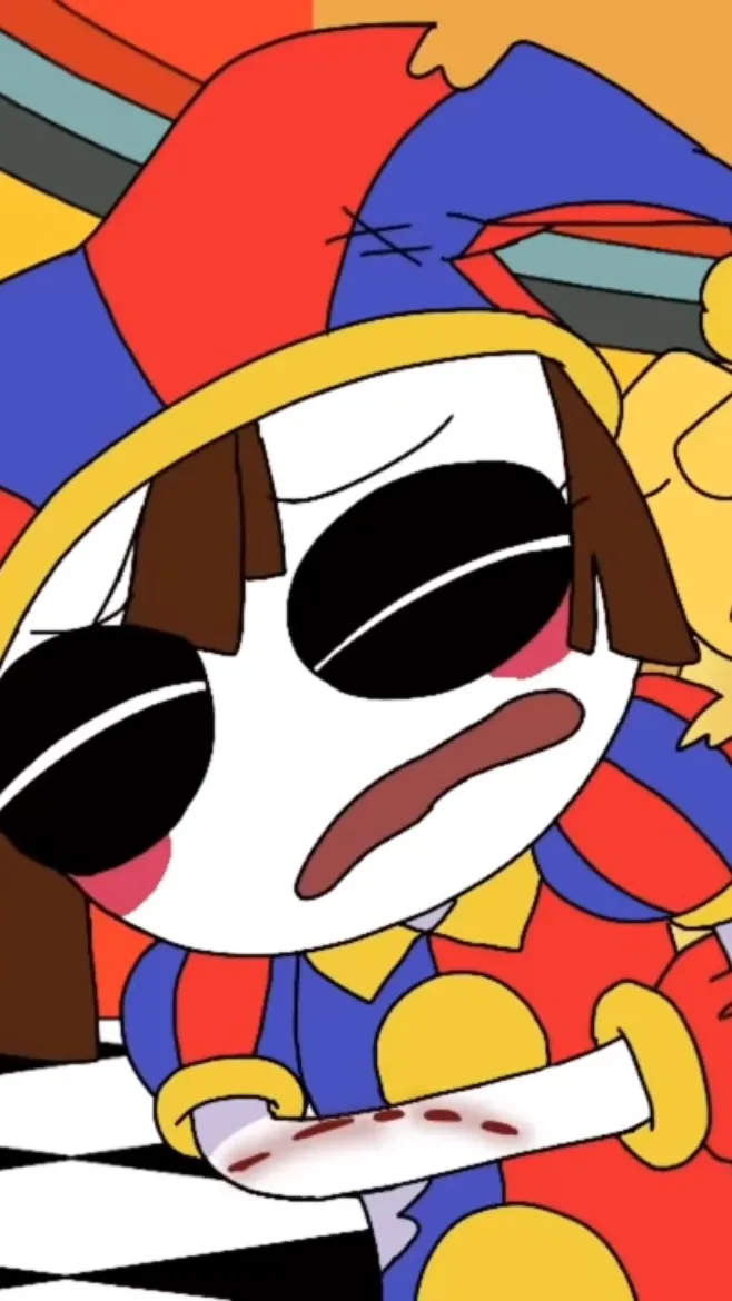 ai character: Pomni Hurt￼ background