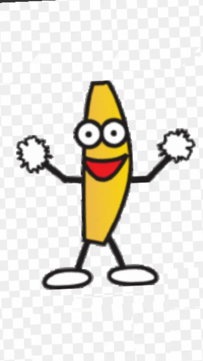 ai character: Dancing banana background