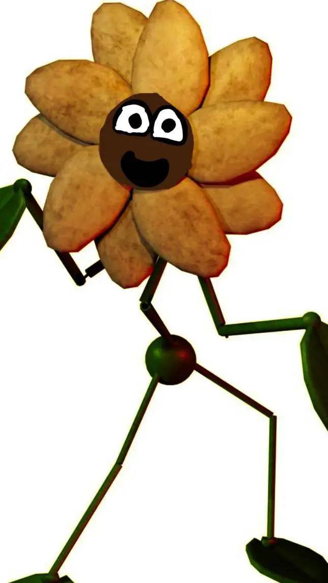 ai character: sunny the flower  background