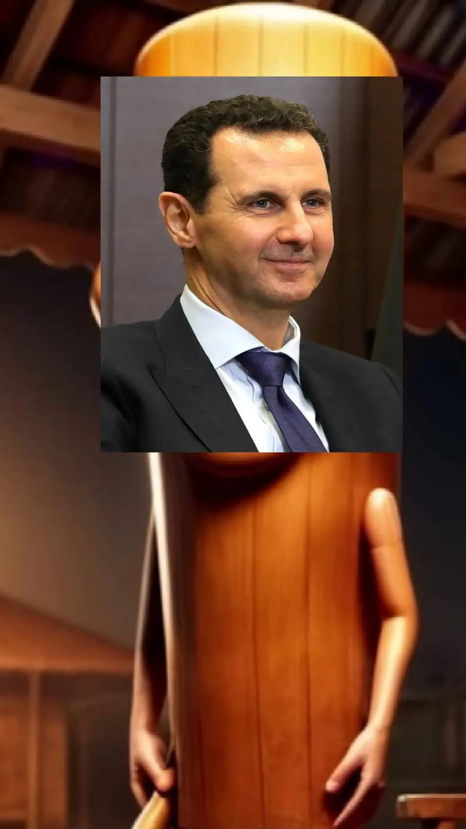 ai character: Tung tung Assad background