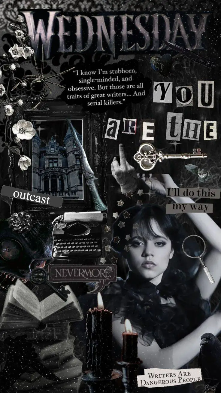 ai character: Wednesday Addams background