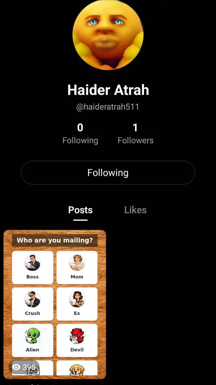 ai character: Haider atrah background