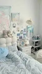 ai character: cinnarolls room 🩵 background