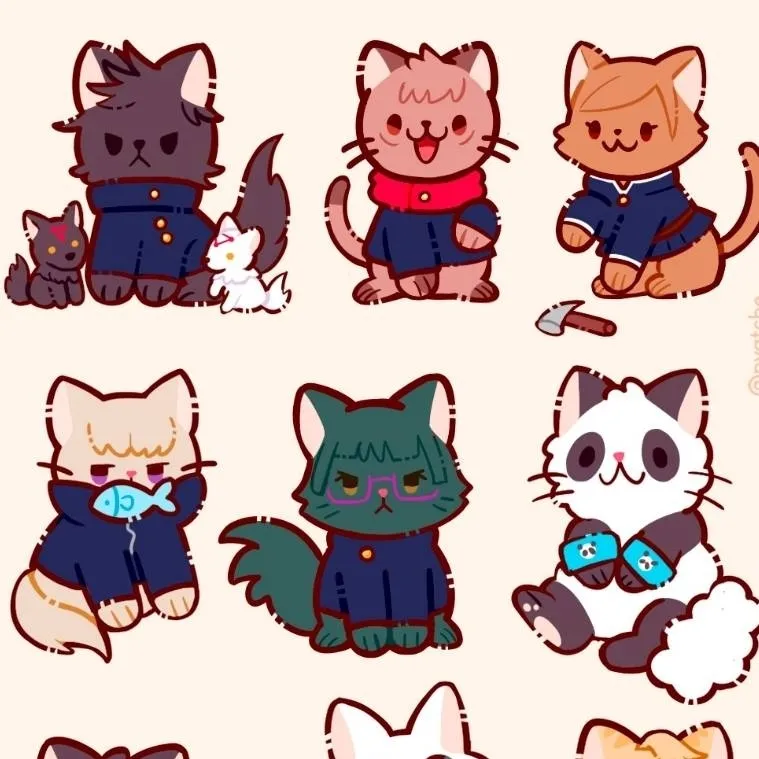 chat with ai character: JJK but... CATS? 