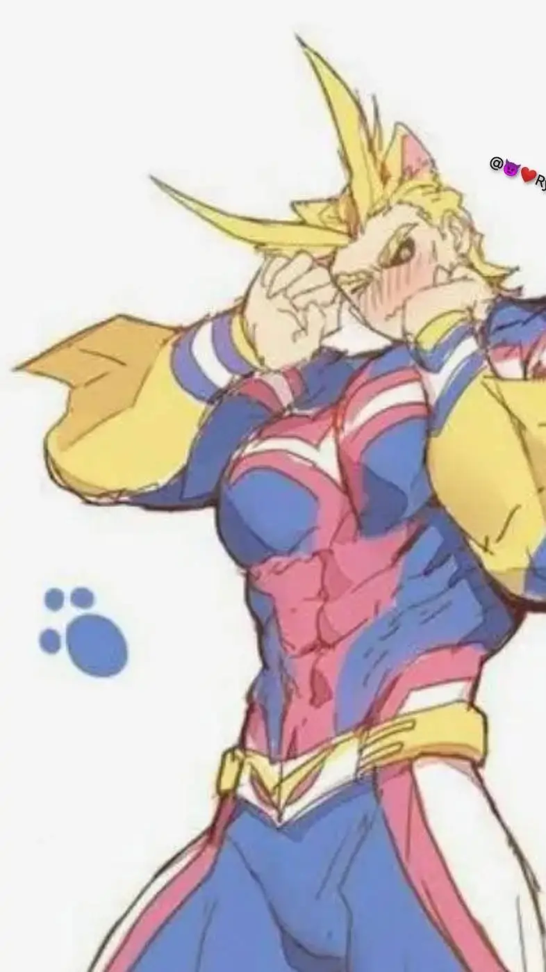 ai character: All might (cat)  background