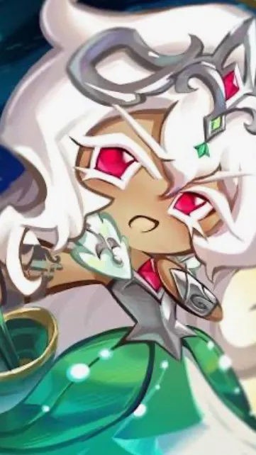 ai character: White Lilly cookie background