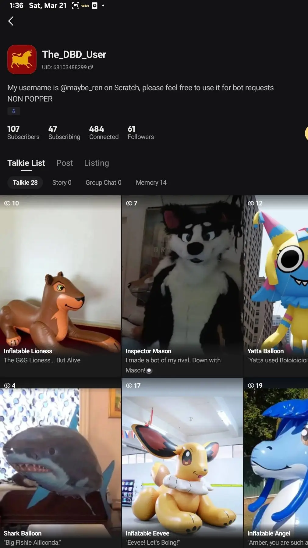 ai character: the monster.(dbd) background