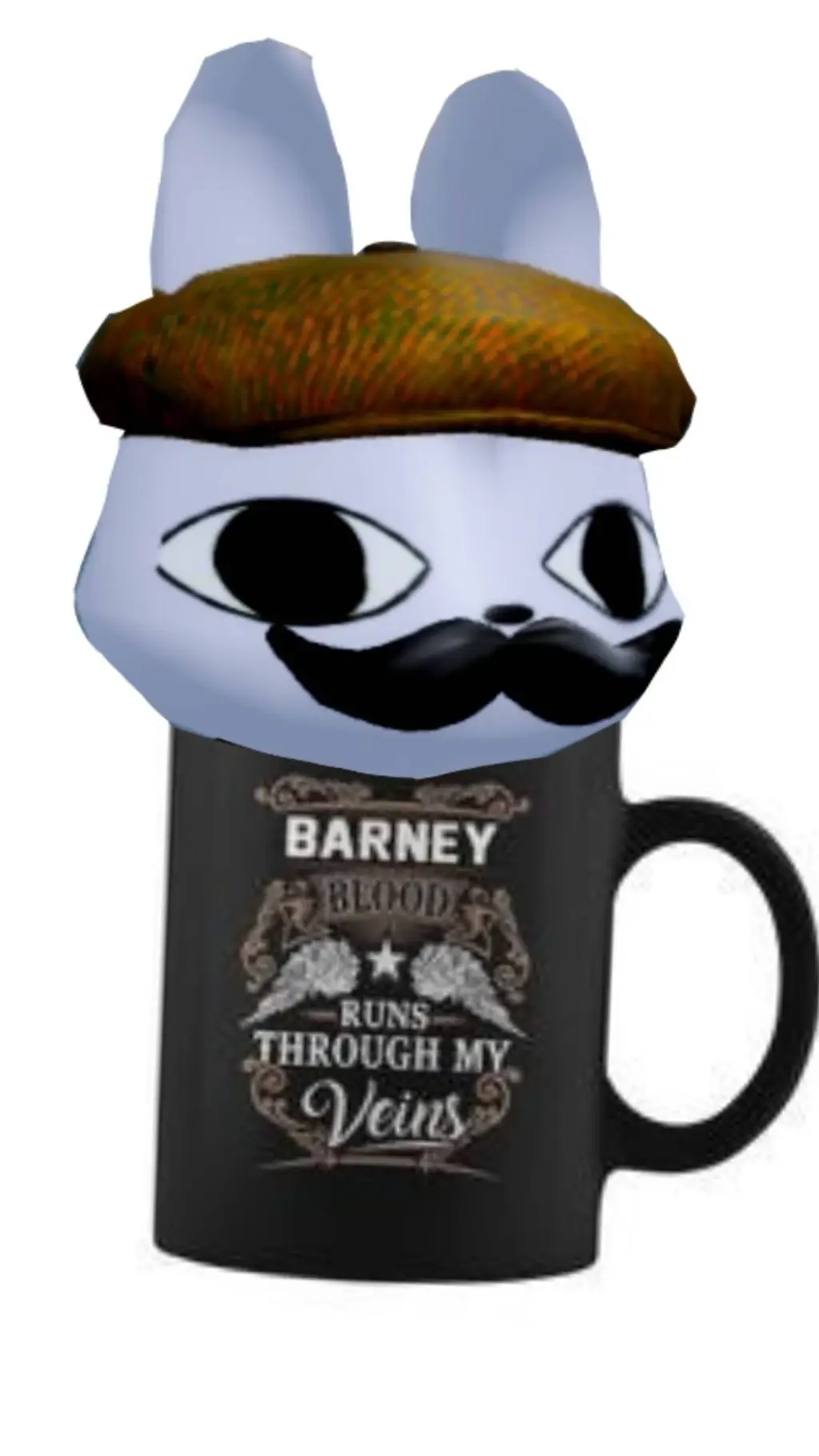 ai character: cup barney background