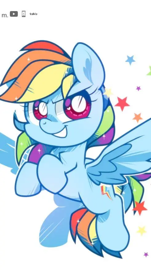 ai character: rainbow dash ❤️🧡💛💚 background