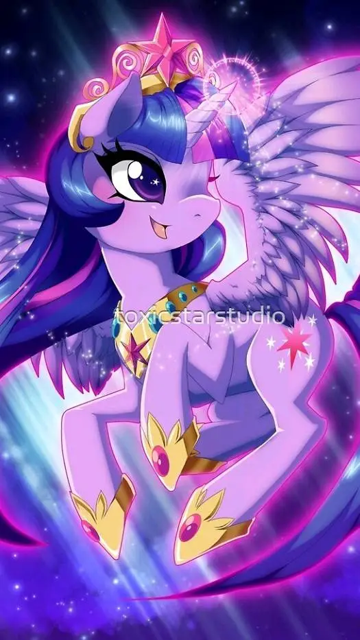 ai character: Twilight sparkle💜💜 background
