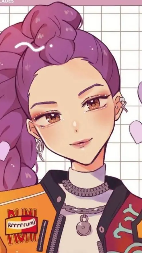 ai character: Rumi💜😈 background