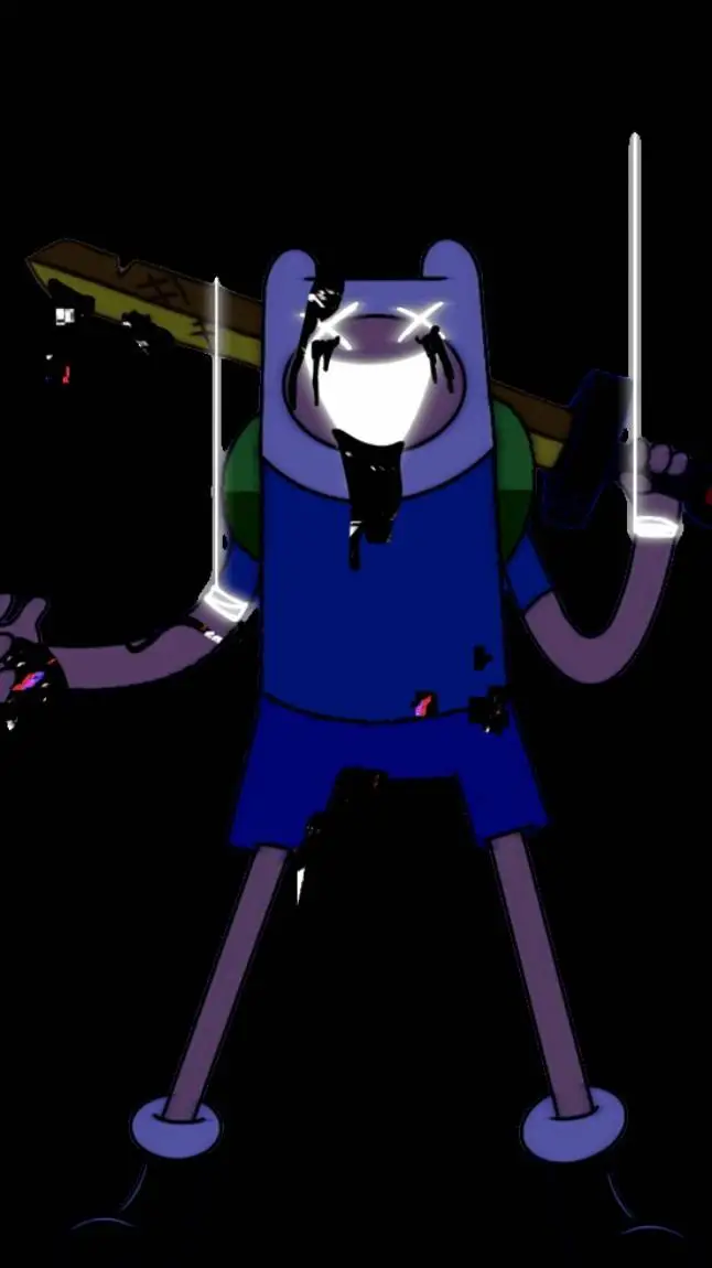 ai character: Finn glitch background