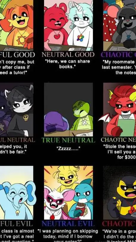 ai character: nightmare Critters background