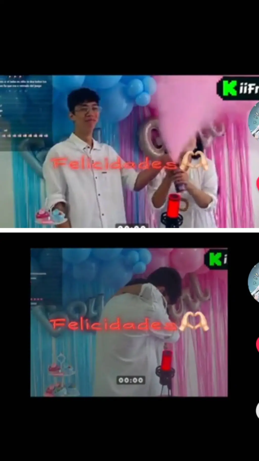 ai character: baby shower real background